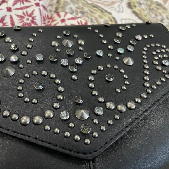 NWT Express Clutch Black Studded - Picture 2 of 7